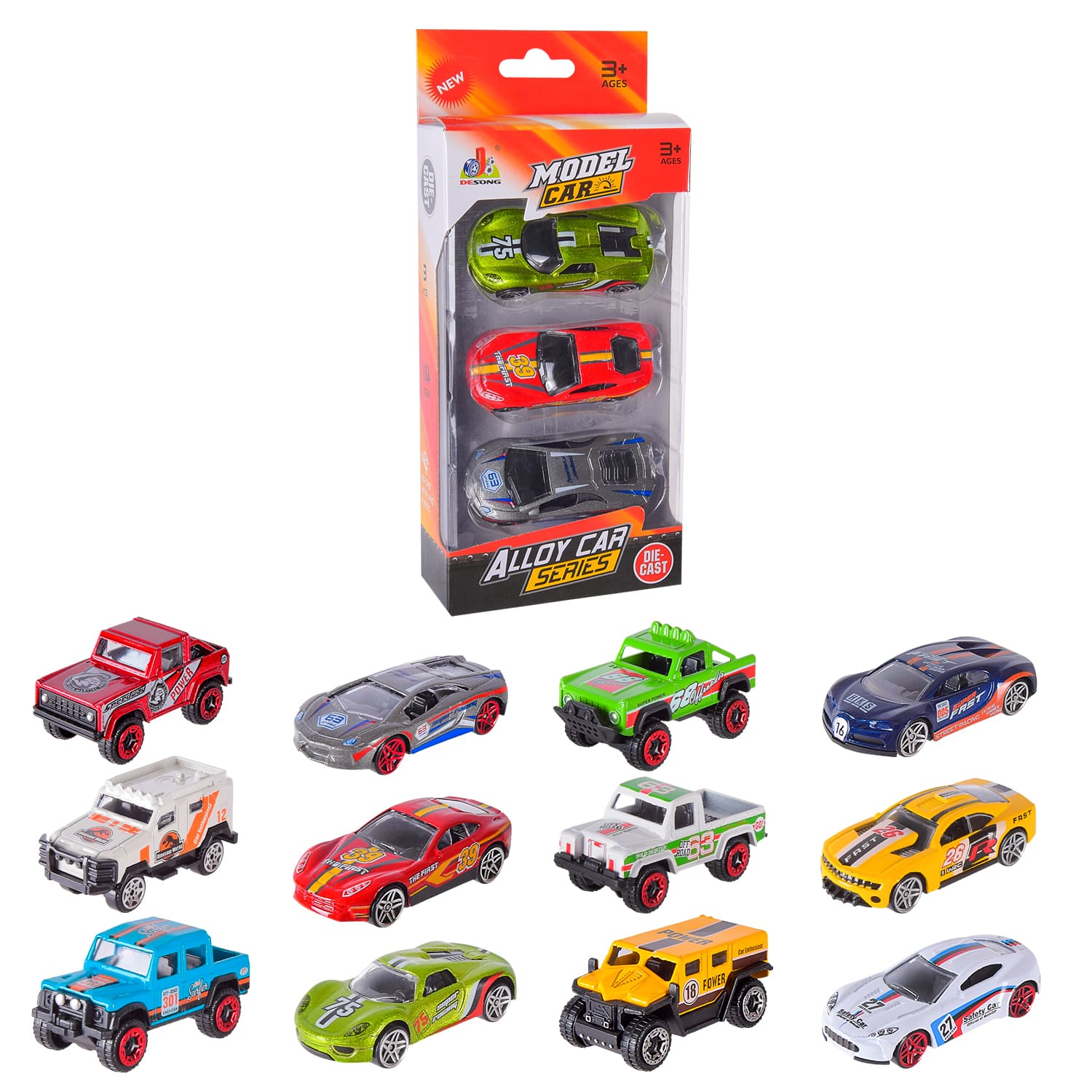 Набор метал.машин арт. DS045 (144шт/2) в коробке 21,7*9,5*4,5см