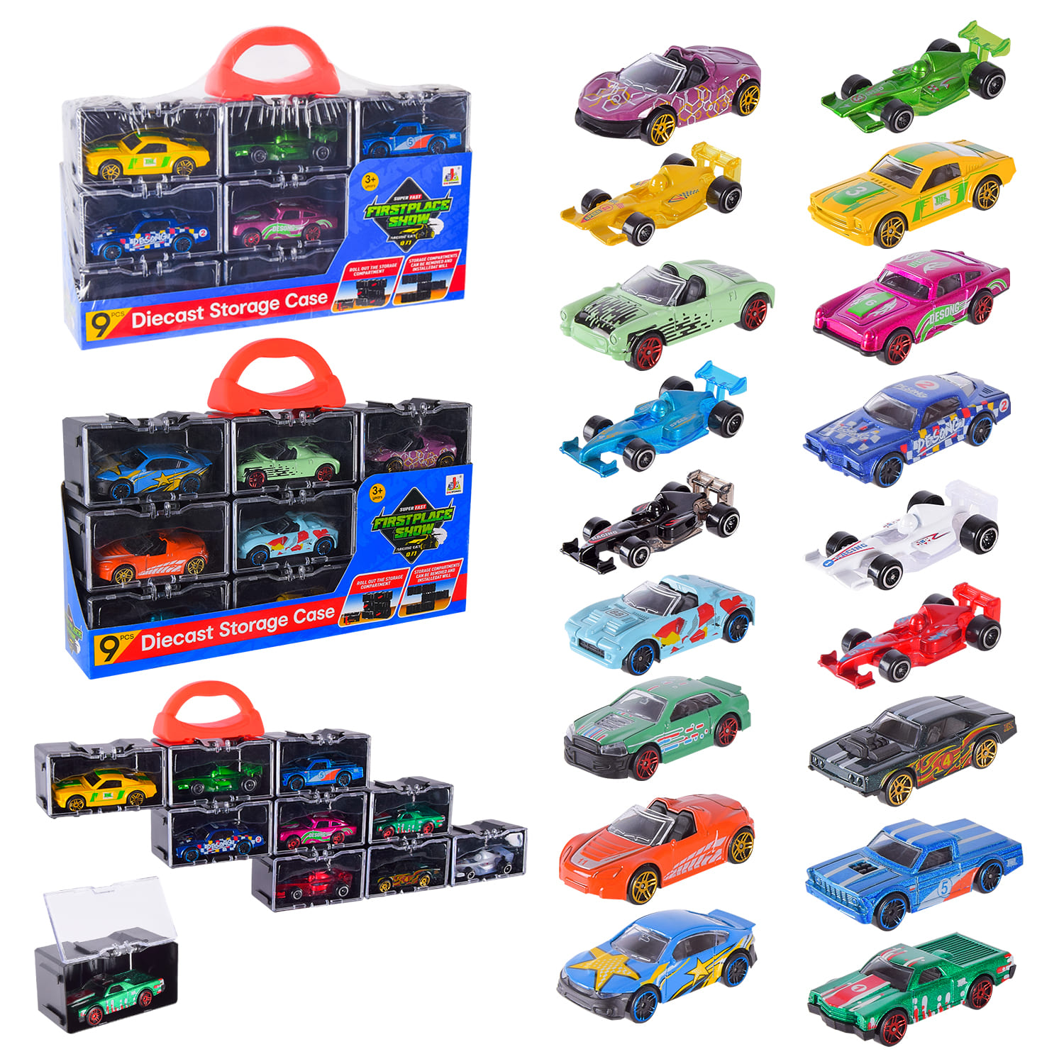 Набор метал.машин арт. DS082 (48шт/2) в коробке 26*18,3*5см