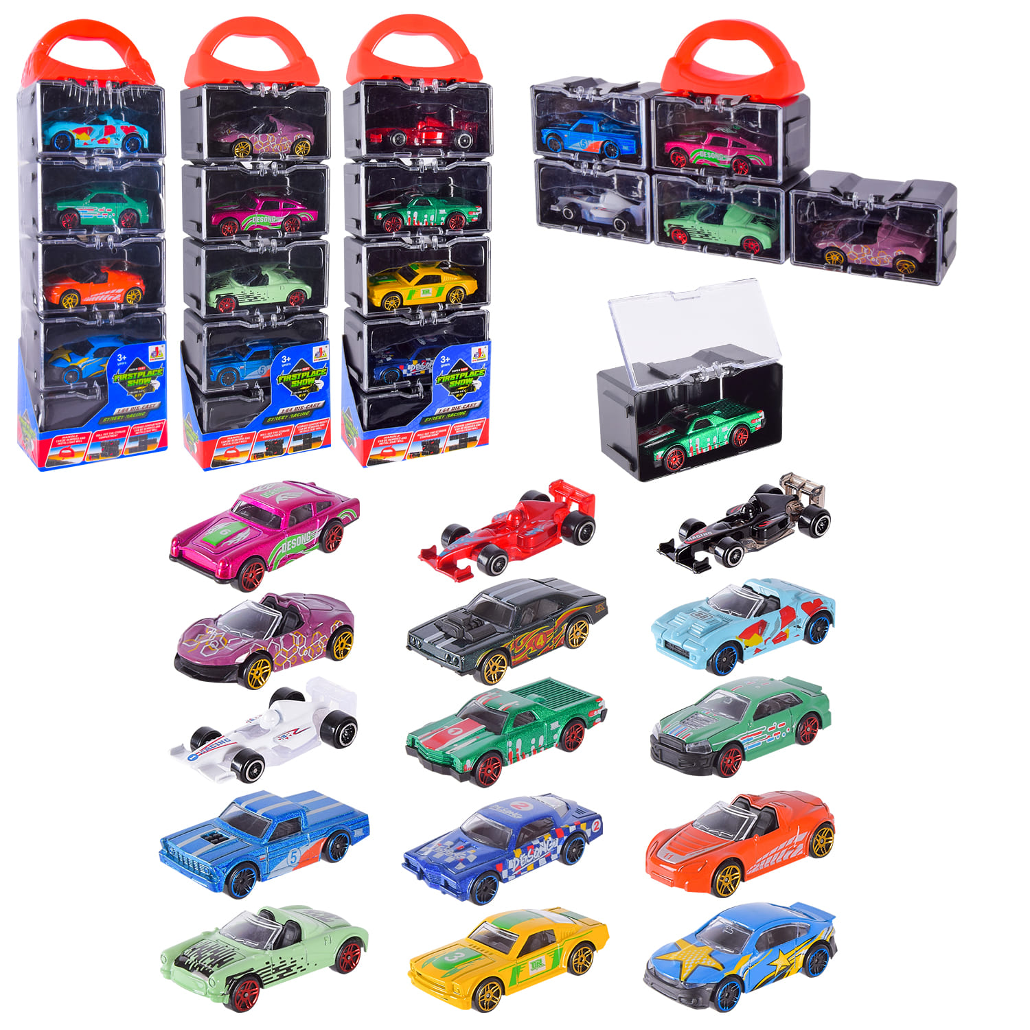 Набор метал.машин арт. DS087 (96шт/2) в коробке 27,5*9*5см