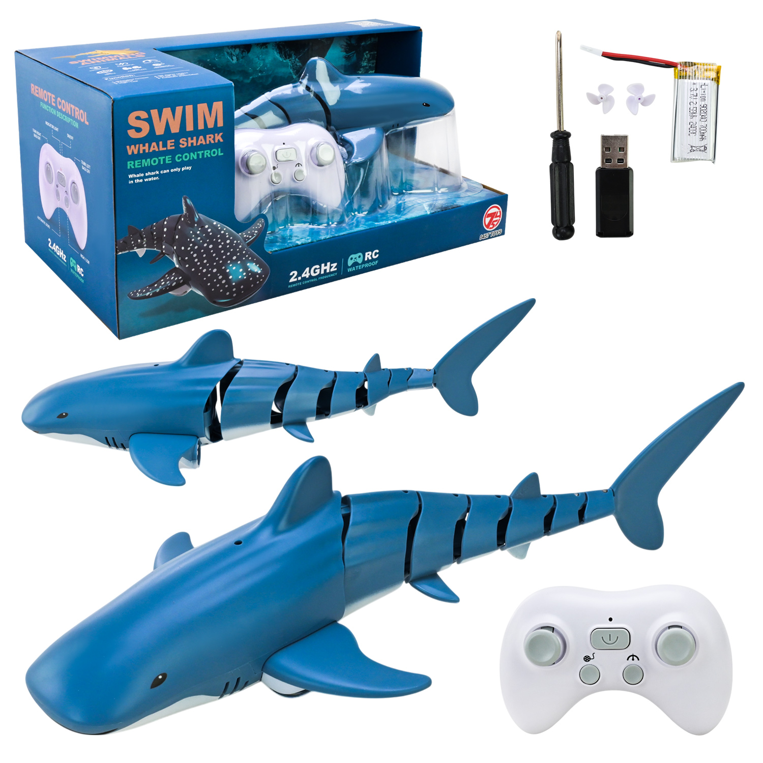 Тварина інтеракт. акула арт. 18004-31 (24шт/2) на р/к, короб.37,5*17*19,5см.