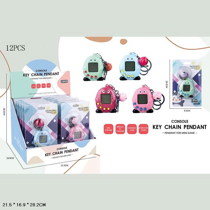 Електронна гра арт. LZ8801 (216шт/2)  18 бокс по 12шт 4 кольори мікс, планшет 9,5*10,2*2см, бокс 21,5*16,9*28,2см