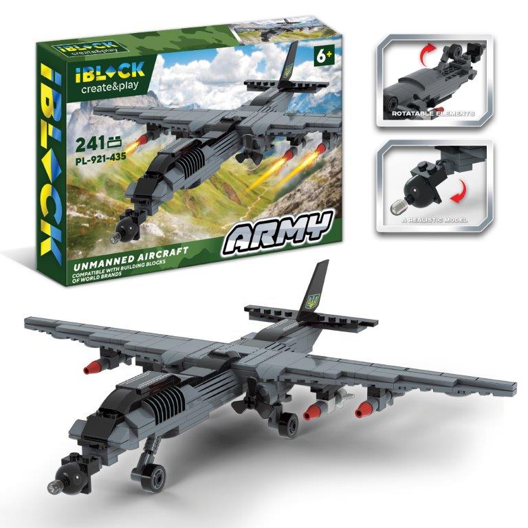 Конструктор IBLOCK арт. PL-921-435 (12шт) ARMY 241дет.инструкція на укр мові, наліпкии комплект.,короб. 37,5*25,5*6см