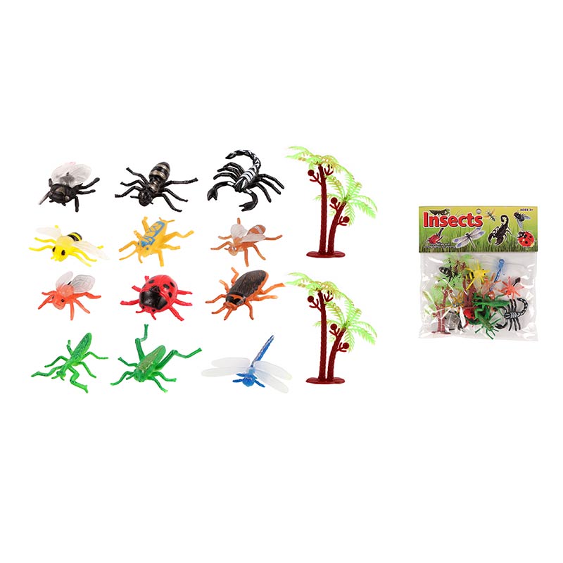 Тварини арт. 637A (288шт/2) комахи, пакет.13*17см