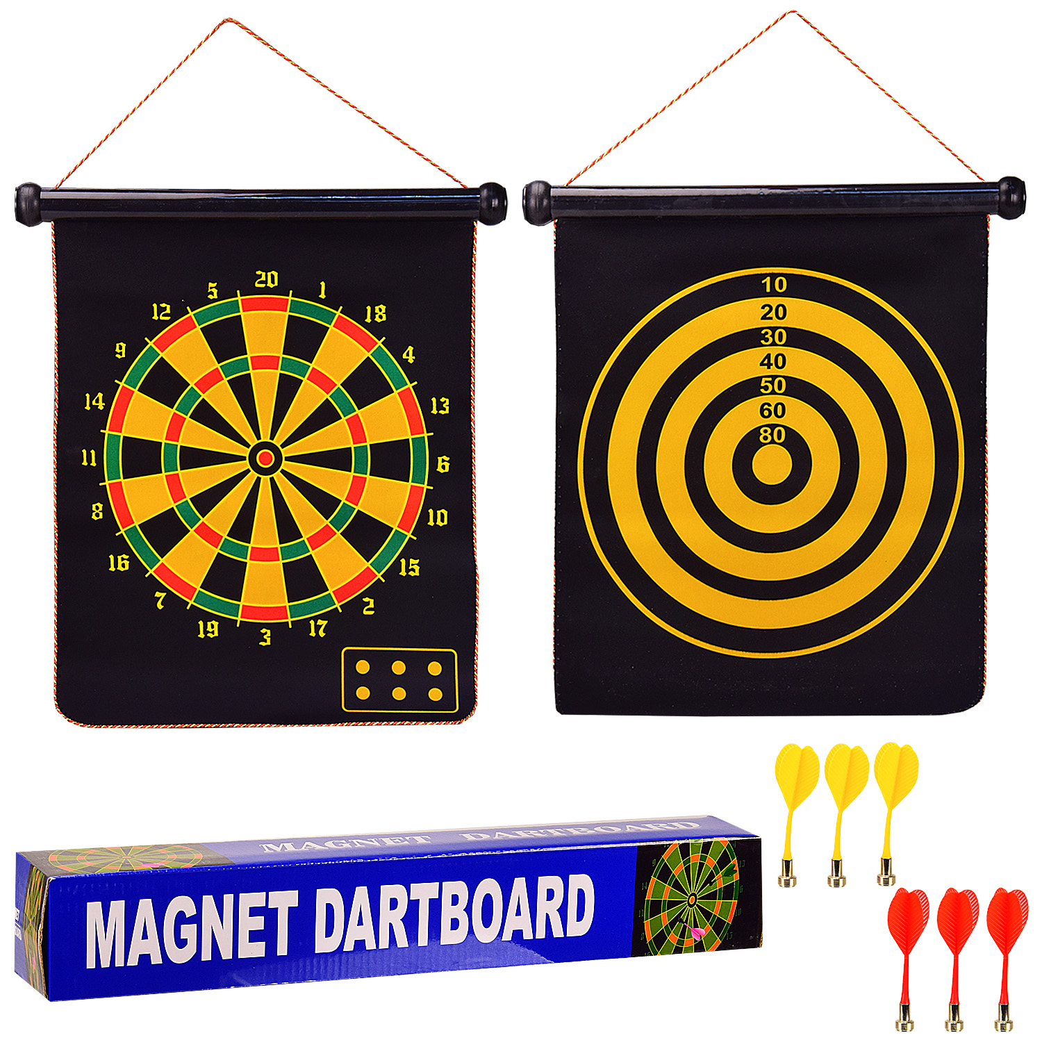 Дартс арт. DM1501 (24шт) магнітний тканинний 15" з дротиками, в коробці