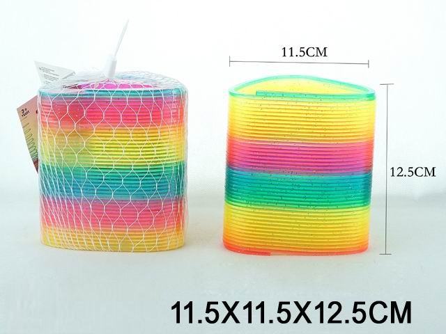 Пружинка "Веселка" арт. MCS133-6/-7 (96шт/2)2 виду мікс, в сітці 11,5*11,5*12,5см