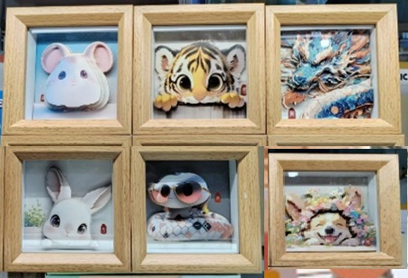 Дерев'яна іграшка арт. C15040 (30шт) фоторамка-пазл 13*13*4см