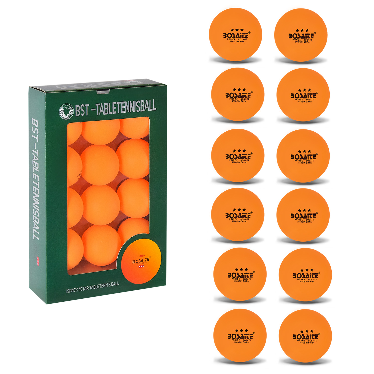 Мячи для настольного тенниса арт. TT24187 (100шт)  40 мм,12 шт в коробке