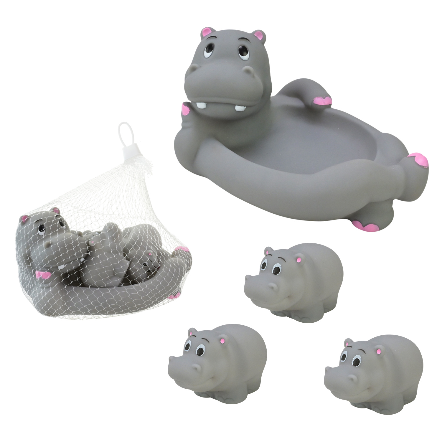 Пискавка арт. OSB9214 (96шт/2) бегемотик, у сітці 18*14*10см.