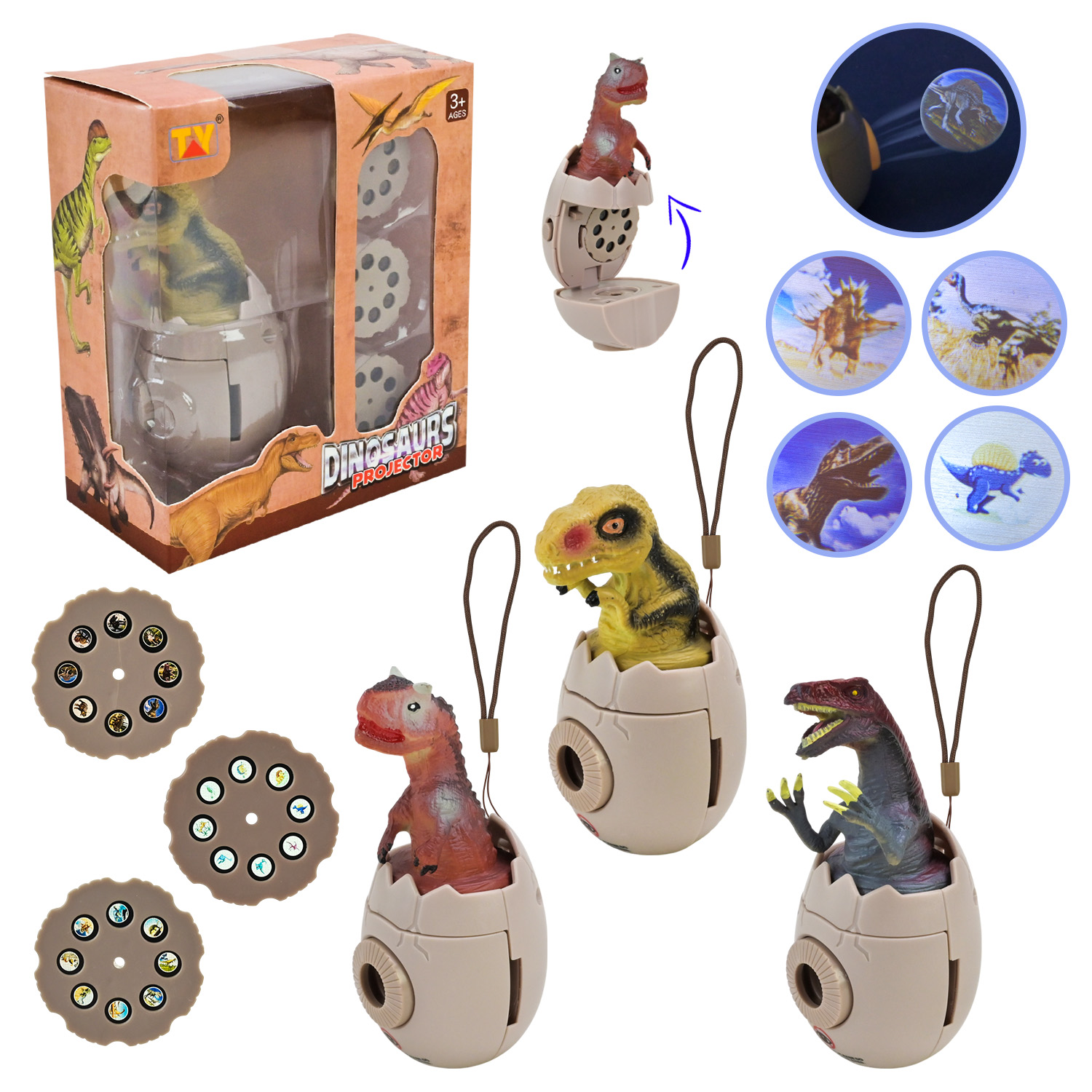 Іграшка проектор арт. 2200-16 (180шт/2) 3 види мікс, у короб. р-р 4,5*4*11 см