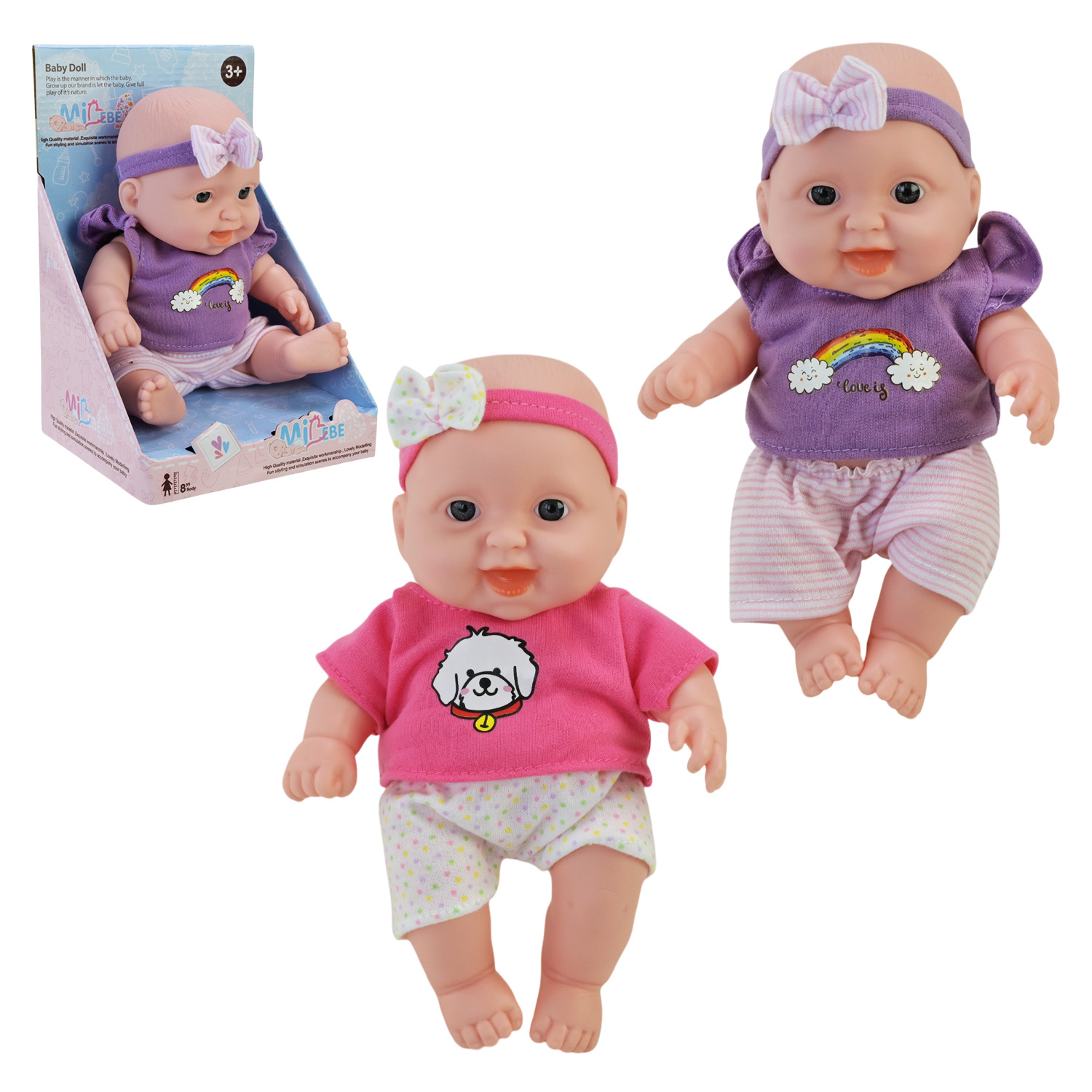 Пупс арт. 801-11/12 (144шт/2)   мікс 2 колори короб. 13*11*19см