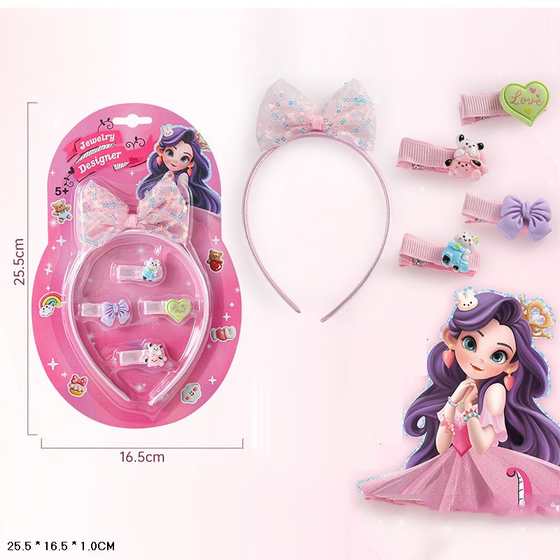 Аксесуари для дівчат арт. A62610 (360шт/2)   мікс видів, обруч, заколки планш. 25*16,5см