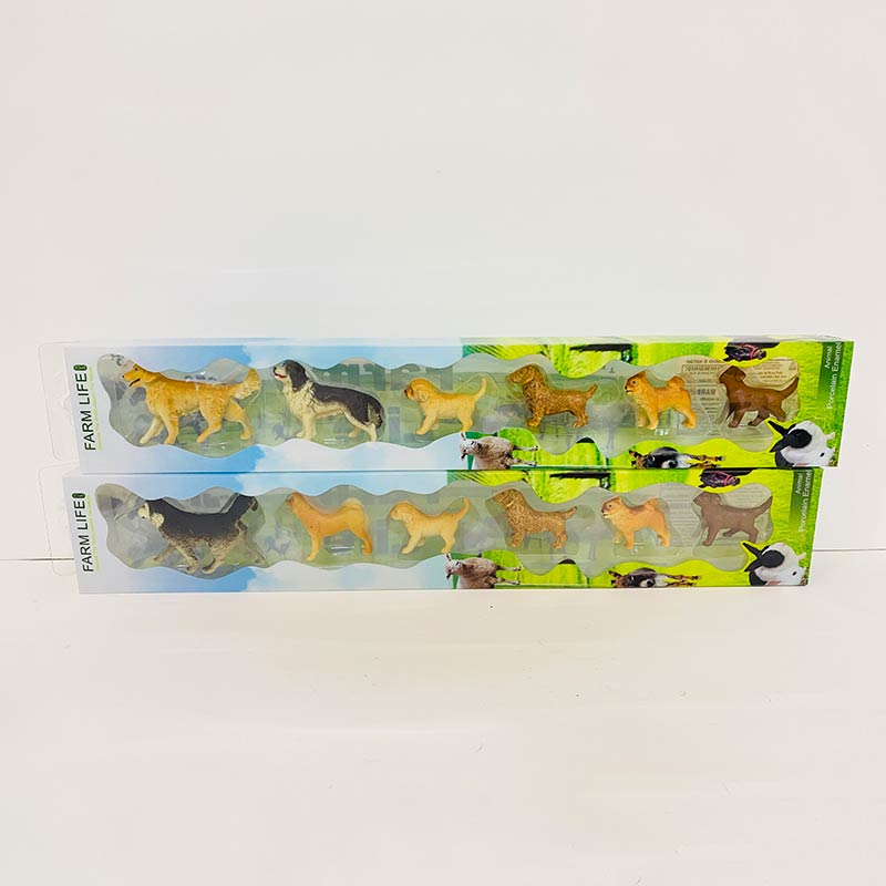 Тварини набір арт. C962-6/7 (96шт/2) песики,6штук тубус. 46*4*7см