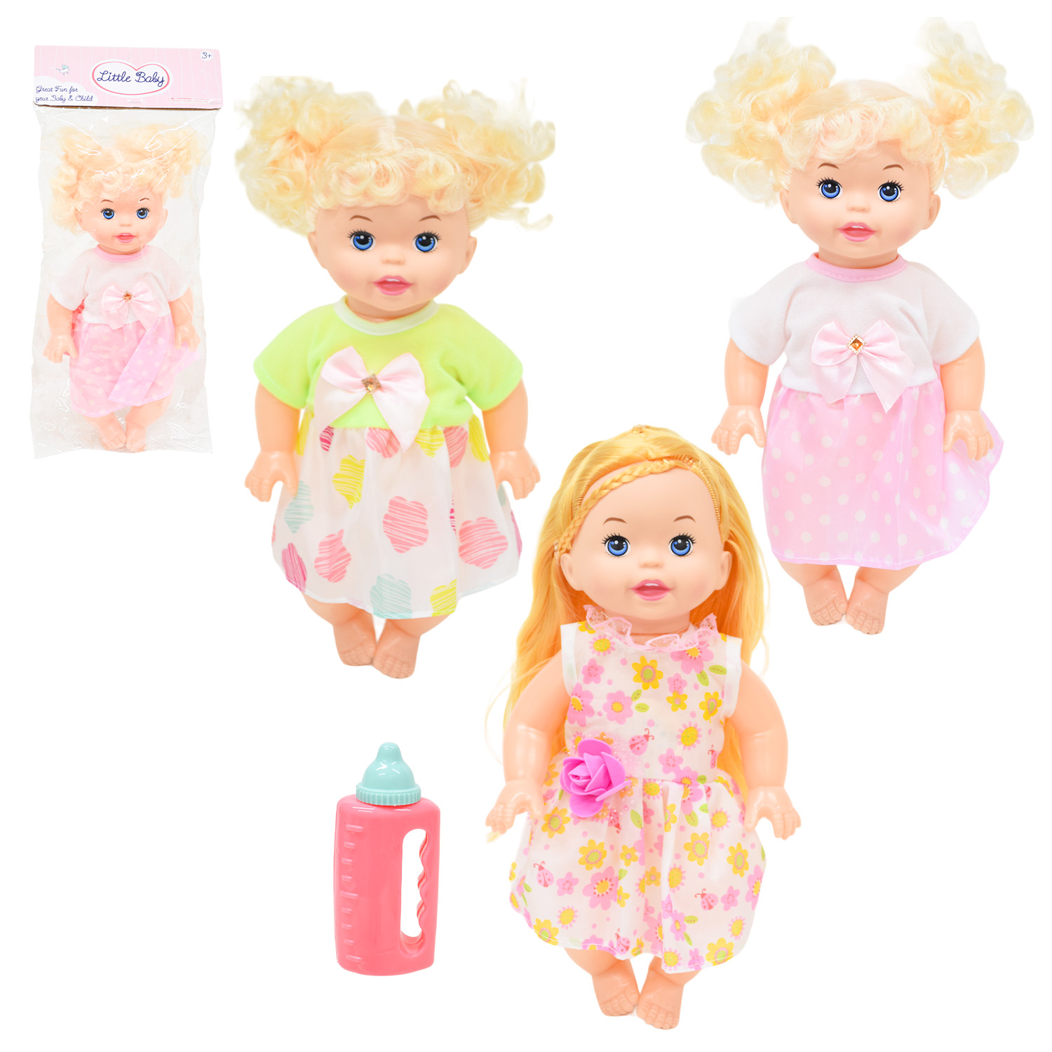 Лялька муз арт. JK026-48/51/52 (96шт/2) мікс 3 види, плаче, сміється пакет 14*10*35см