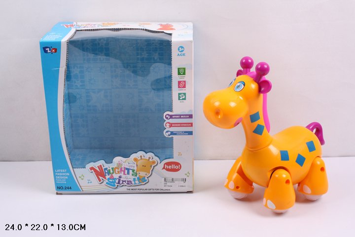 Тварина муз. жираф арт. 244 (36шт/2) світло, звук, короб. 24*22*13см