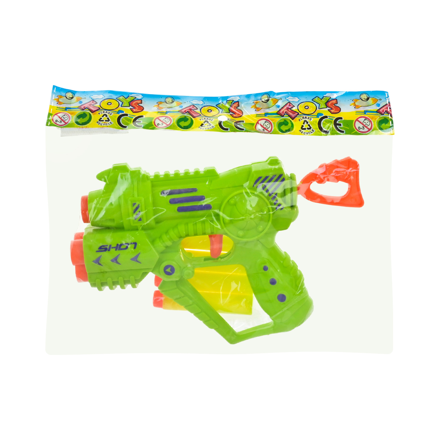 Бластер арт. KI-3 (360шт/2) 2кольора,2поролон. снаряда в наборі, короб. 19*4,5*16см