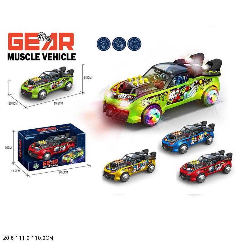 Машина арт. C-3A (96шт/2)  батар., світ.,звук,4вида, короб. 22,5*11,2*10см