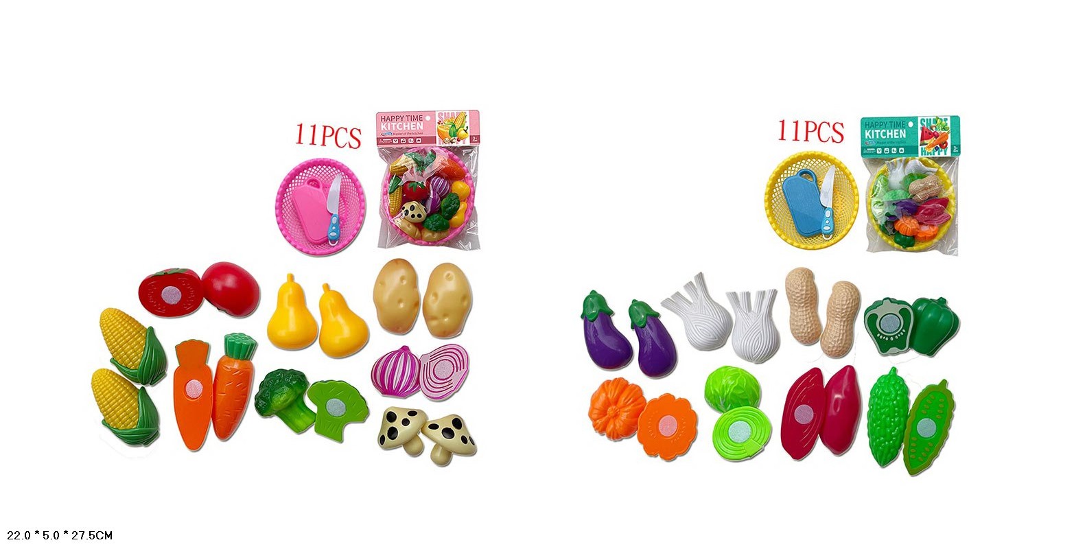 Продукти арт. 998-15A/15B (120шт/2)   мікс 2 вида, овочі 11 шт пакет 22*5*27,5см