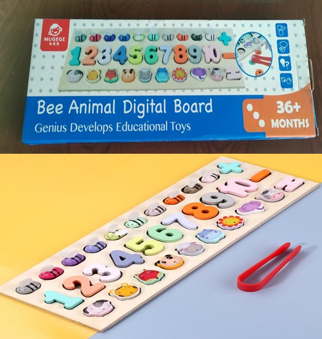 Дерев'яна іграшка арт. C15053 (30шт) логарифмічна дошка 45*16*2,5см