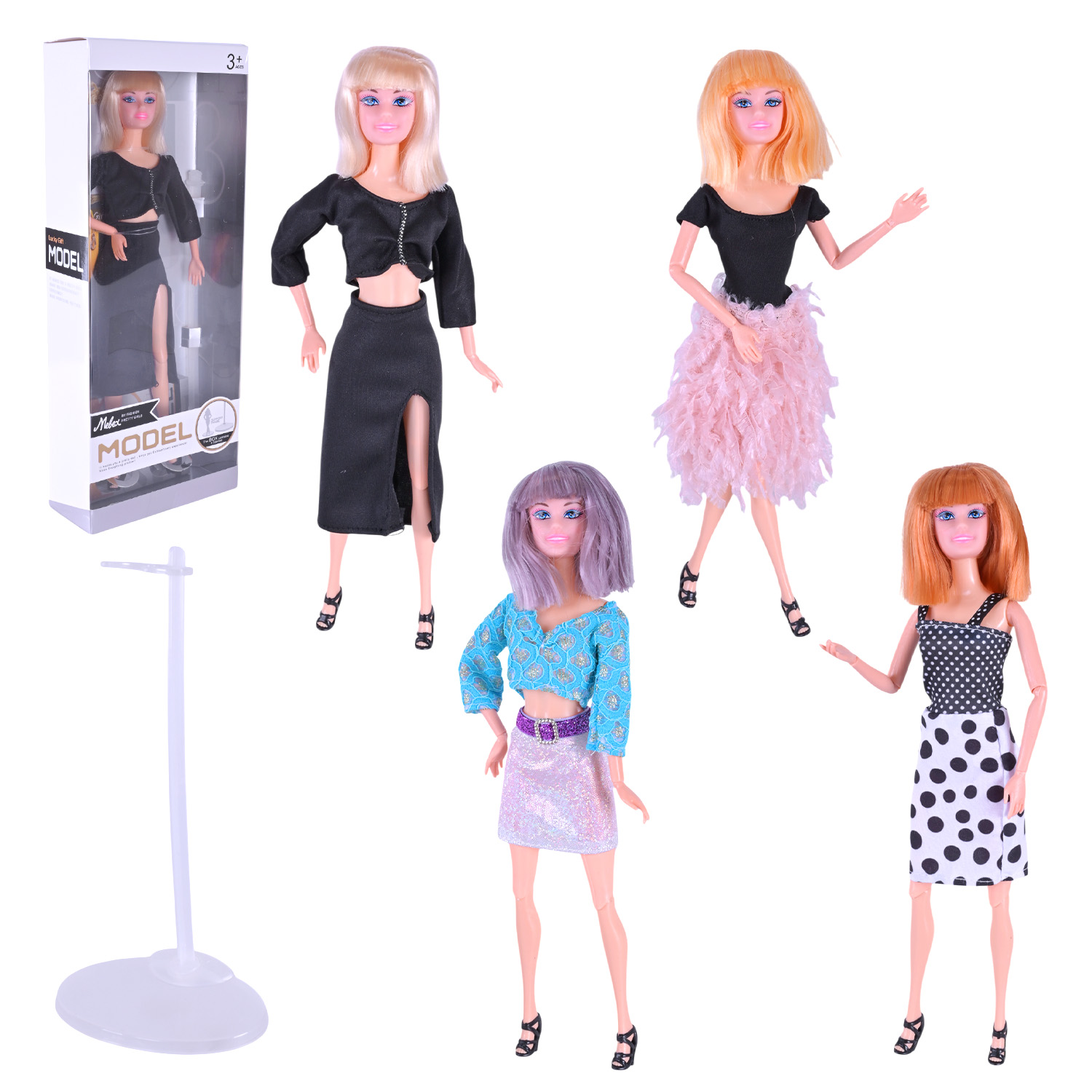 Лялька арт. 308A1 (108шт/2) типу Барбі, мікс 4 види короб. 13*5,5*32см+