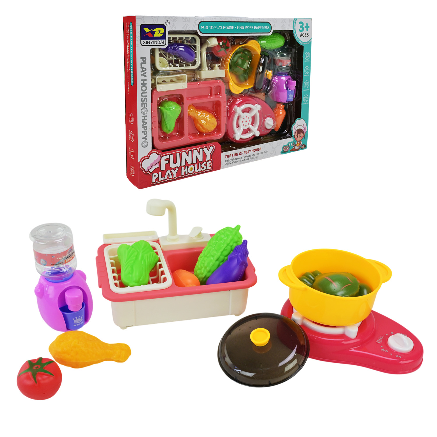 Кухня арт. 345-19B (48шт/2) плита, мийка, продукти короб. 42*28*6см