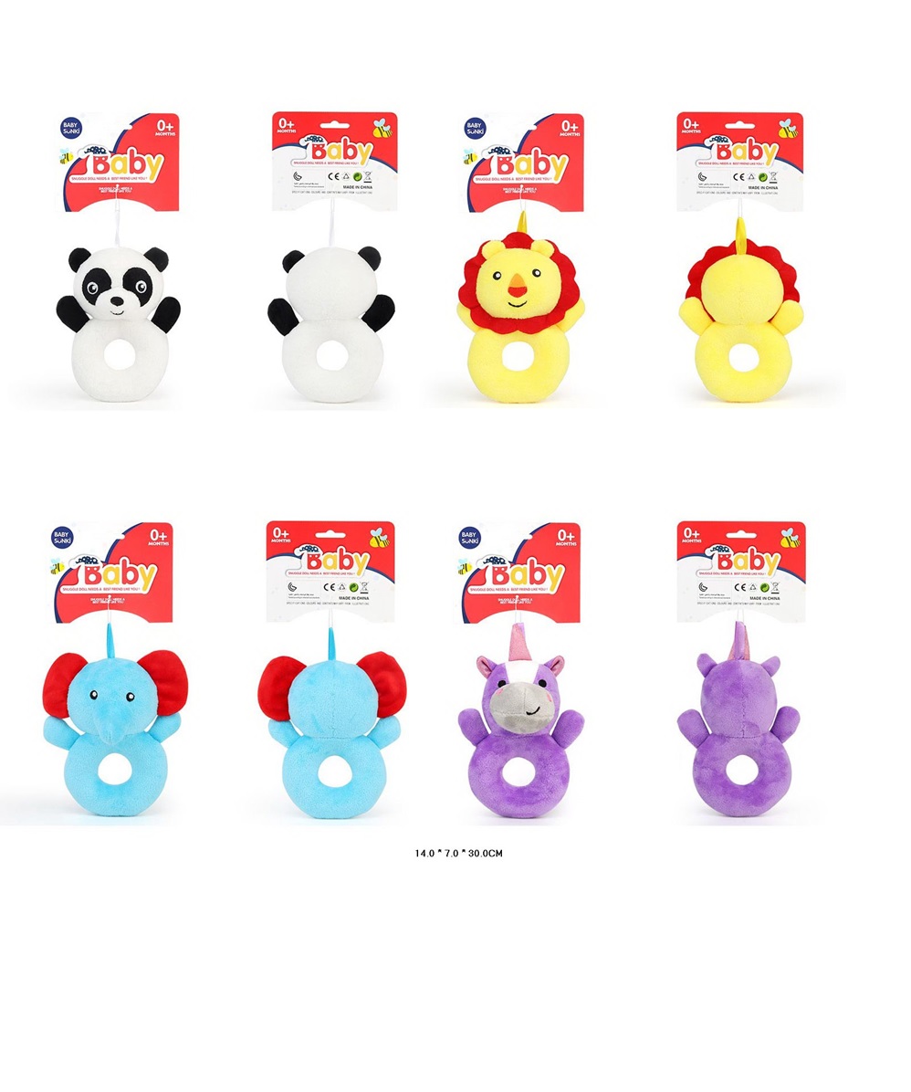 Брязкальце м'яке арт. 1834-1/2/3/4 (168шт) 4види мікс, звук, планшет.– 14*7*30см