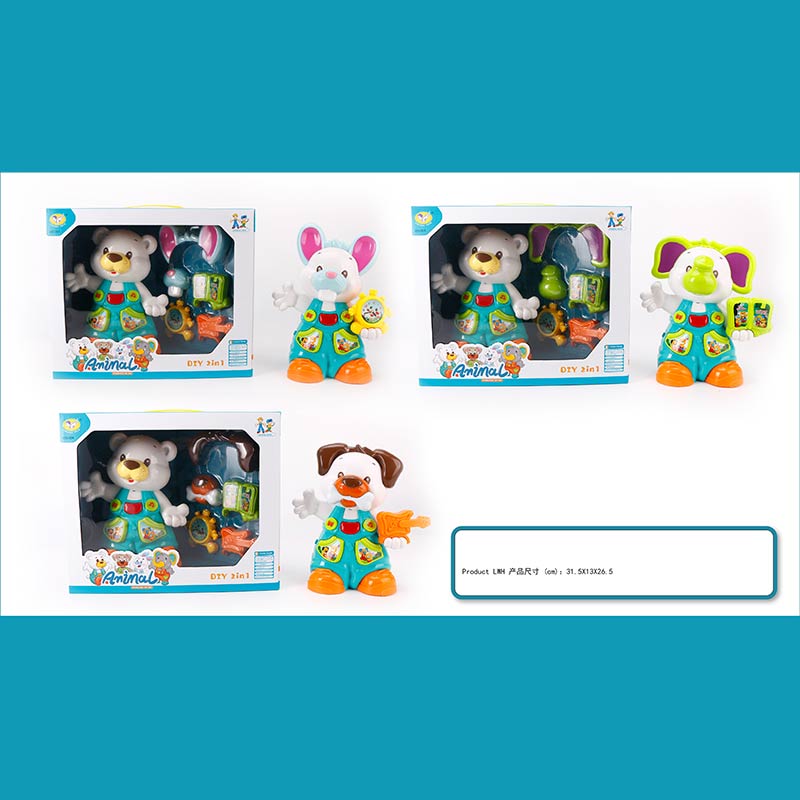 Тварина муз. арт. 855-95A (24шт/2) батар,трансформер, 3 виду мікс, звуки, мелодії короб. 31,5*13*26,5 см