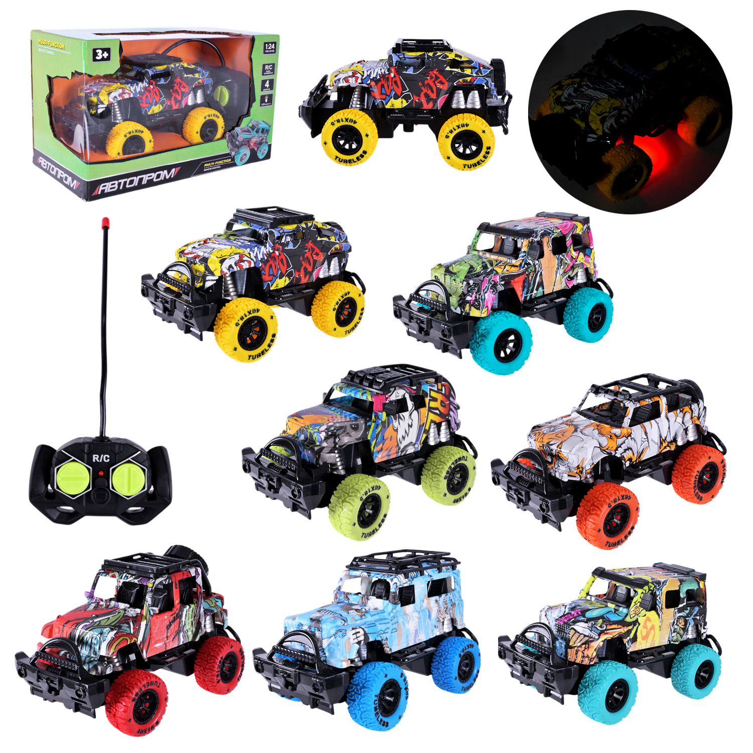 Машина р/к арт. AP8843 (72шт/2) акум.,світ.,короб. 21*12,5*10см