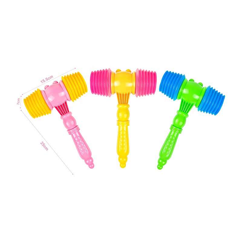 Молоточок арт.588-1 (264шт/2) пищалка, 3 кольори мікс, пакет 25*15,5*7см