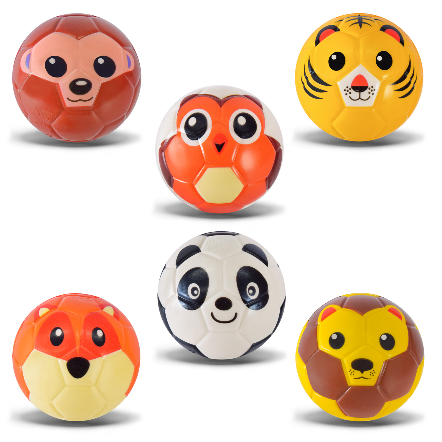 М'яч фомовий арт. PB1523 (300шт) розмір 10 см, MIX кольорів, 6шт в упак, пакет