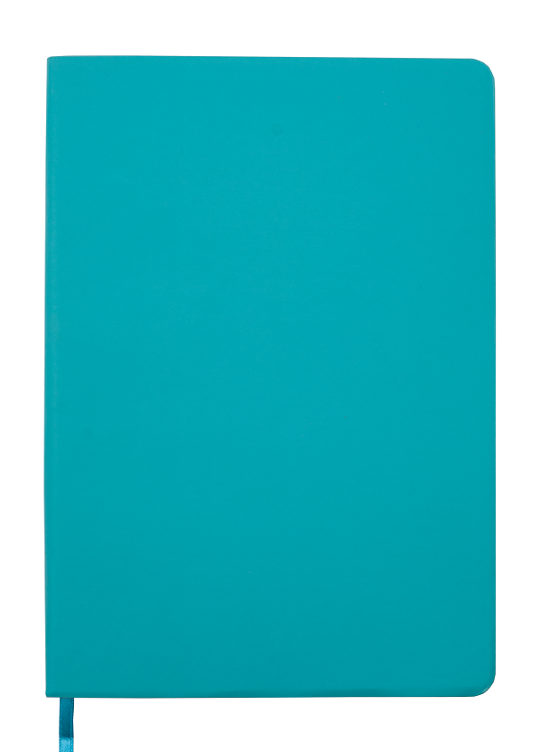 Блокнот діловий TOUCH ME LOGO2U А5, 96арк., клітинка, обкладинка зі штучної шкіри, т.-бірюзовий