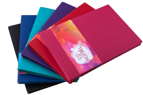 Блокнот діловий TOUCH ME LOGO2U А5, 96арк., клітинка, обкладинка зі штучної шкіри, т.-синій