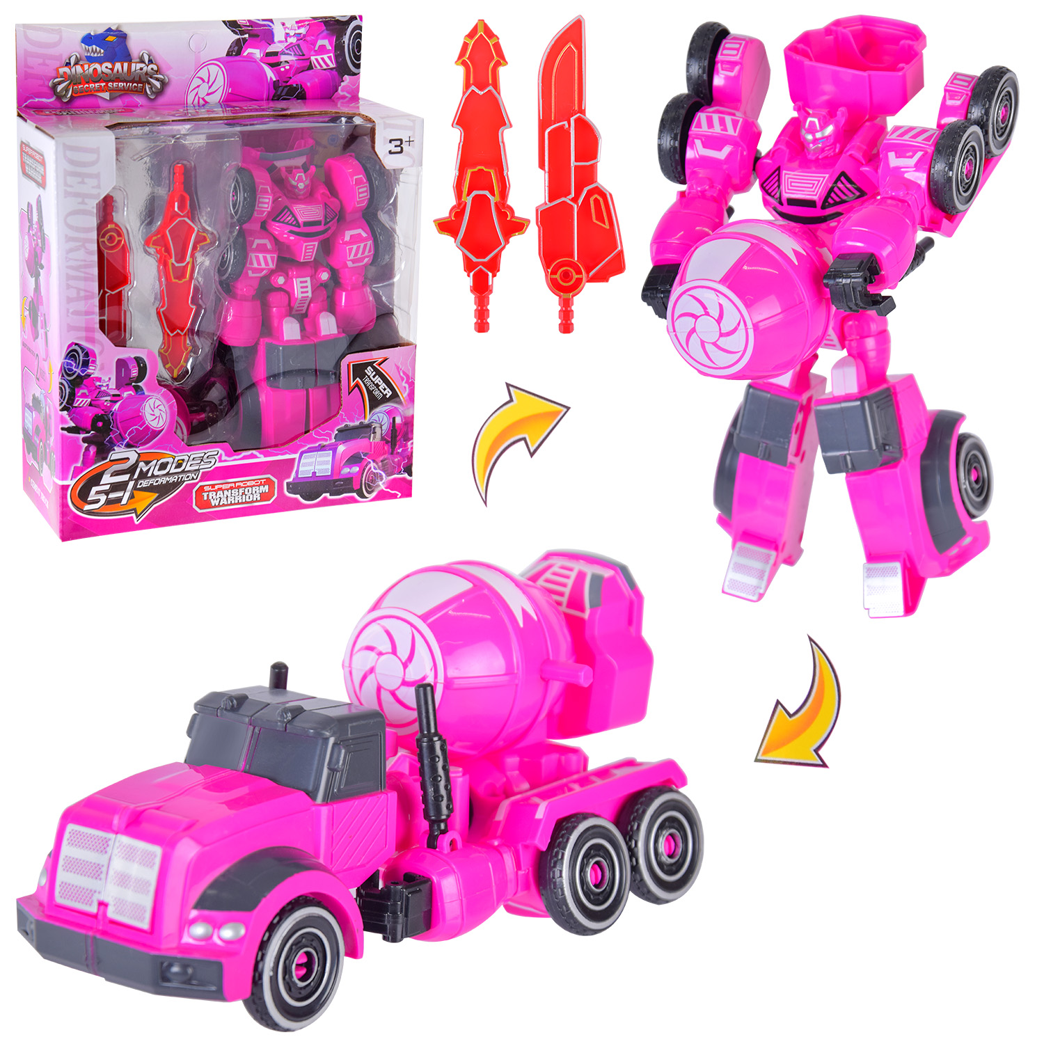 Трансформер арт. 323-7 (48шт/2) р-н іграш. 19 * 8 * 7,5 см, в кор. 25*20*8,5 см