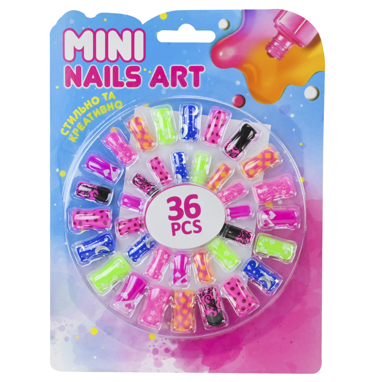 Аксесуари для дівчаток арт. C3287 (120шт/2) нігті - 36 шт, планшет. 20.5*15.5* 1 см
