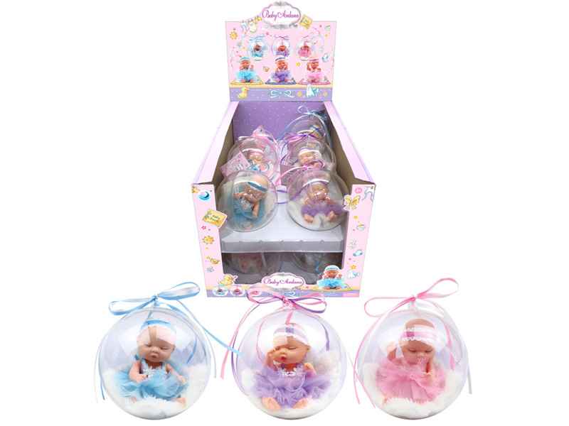Пупс A331 (12шт) в кулі, 12 куль в боксі дисплей 24,5*35*23 см