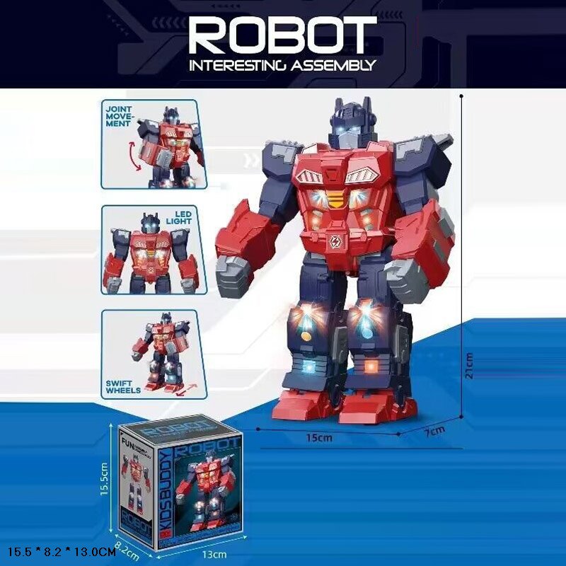 Робот арт. 0138-9 (48шт) батар, рух, світло, короб. 13*15,5*8,2см