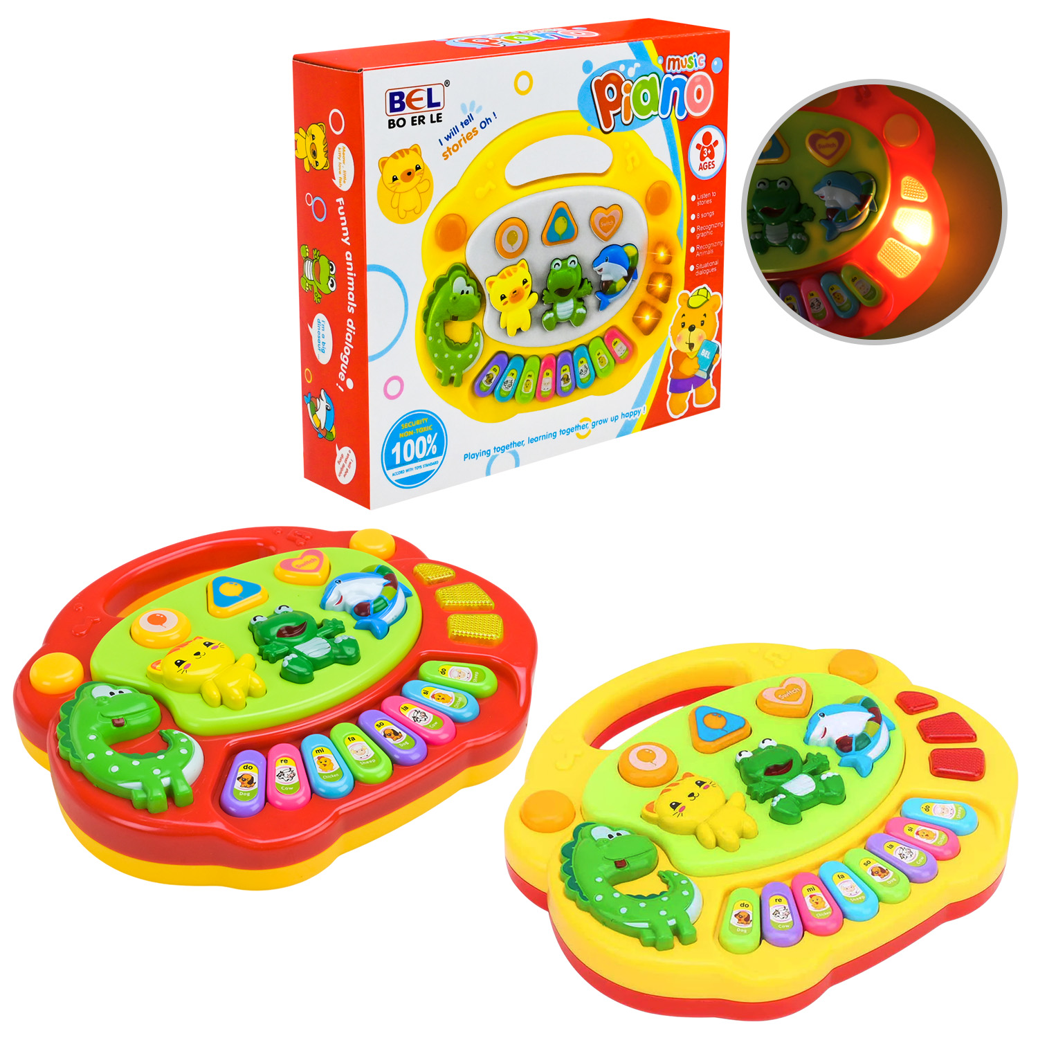 Орган муз. розв. арт. 5097 (72шт/2) батар.,звуки животных, короб. 19*17*5см