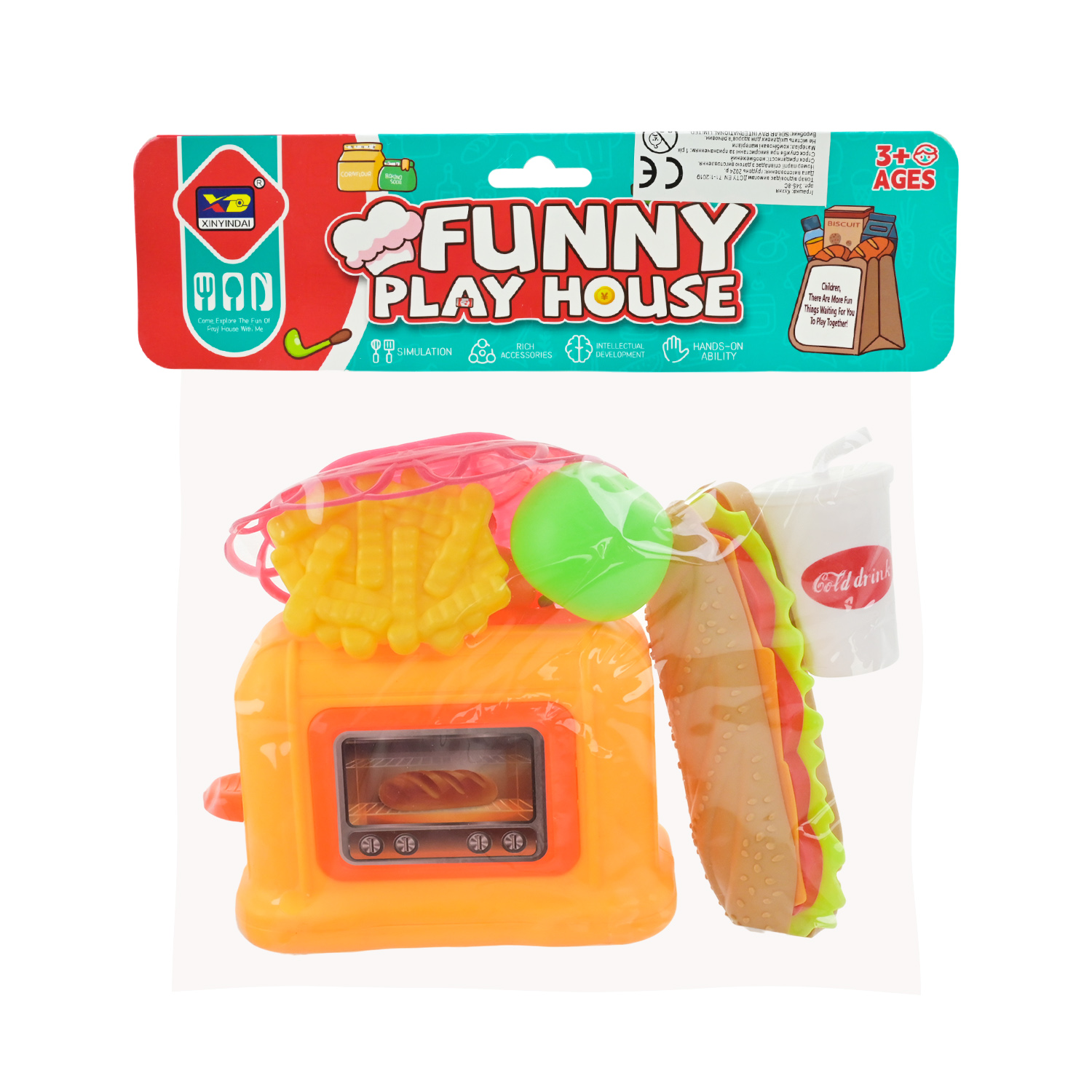 Кухня арт. 345-8C (108шт/2) продукти, тостер, аксес пакет 26*8*25 см