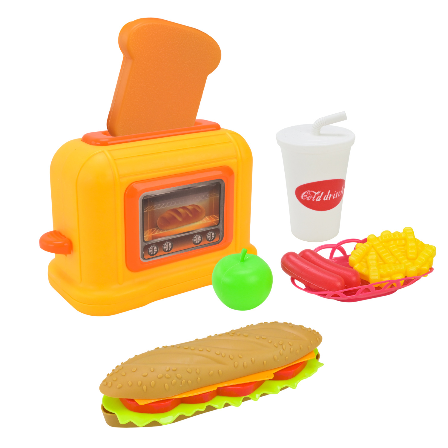 Кухня арт. 345-8C (108шт/2) продукти, тостер, аксес пакет 26*8*25 см