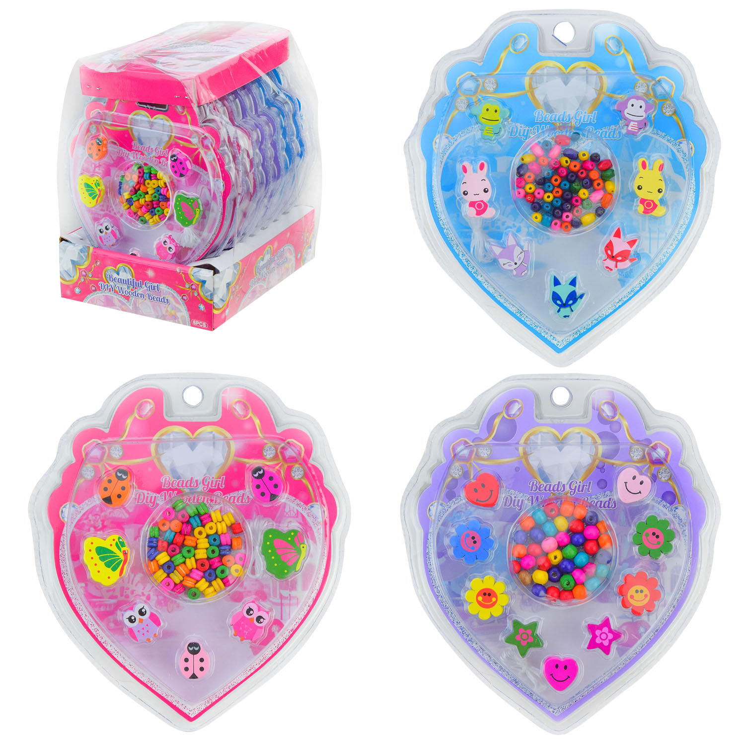 Іграшковий набір прикрас арт. 338-1029 (256шт/2) 3 види, 32уп по 8 шт у дисплеї 19,5*14,5*18 см /ціна за шт/