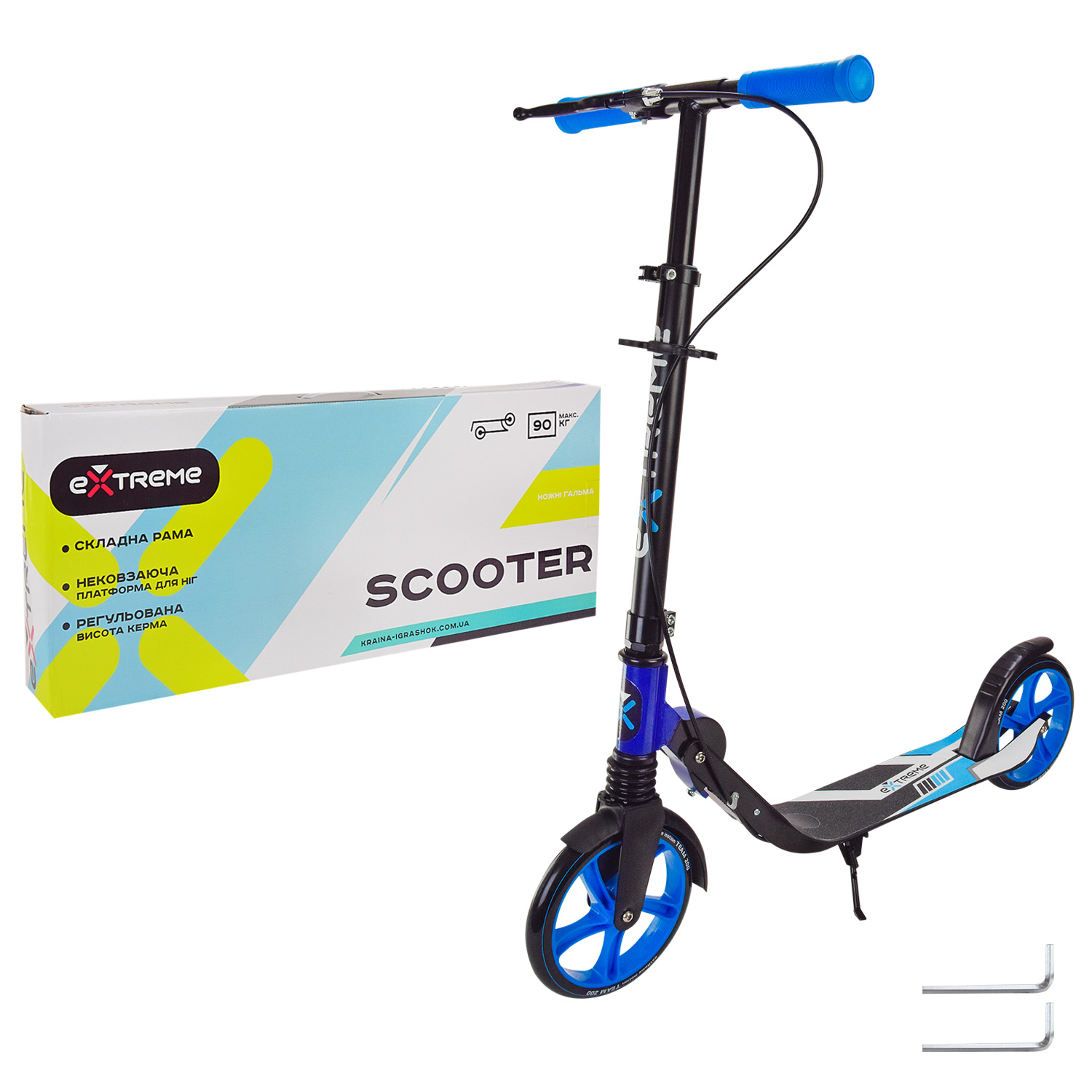 Самокат міський 2-х коліс. арт. SK2437 (4шт) алюміній, колеса 200 мм, перед.