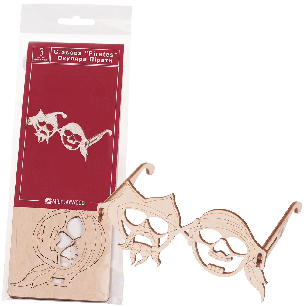 Дерев'яна модель "Окуляри "Пірати"