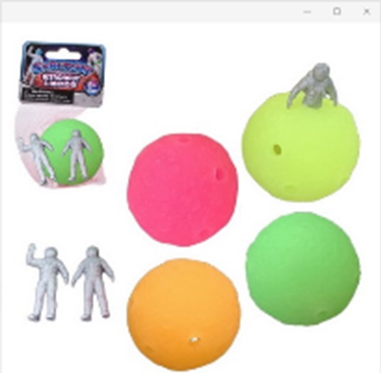 Антистрес арт. 80-9363G (288шт/12) стрейчові космонавти та планета,  сітц