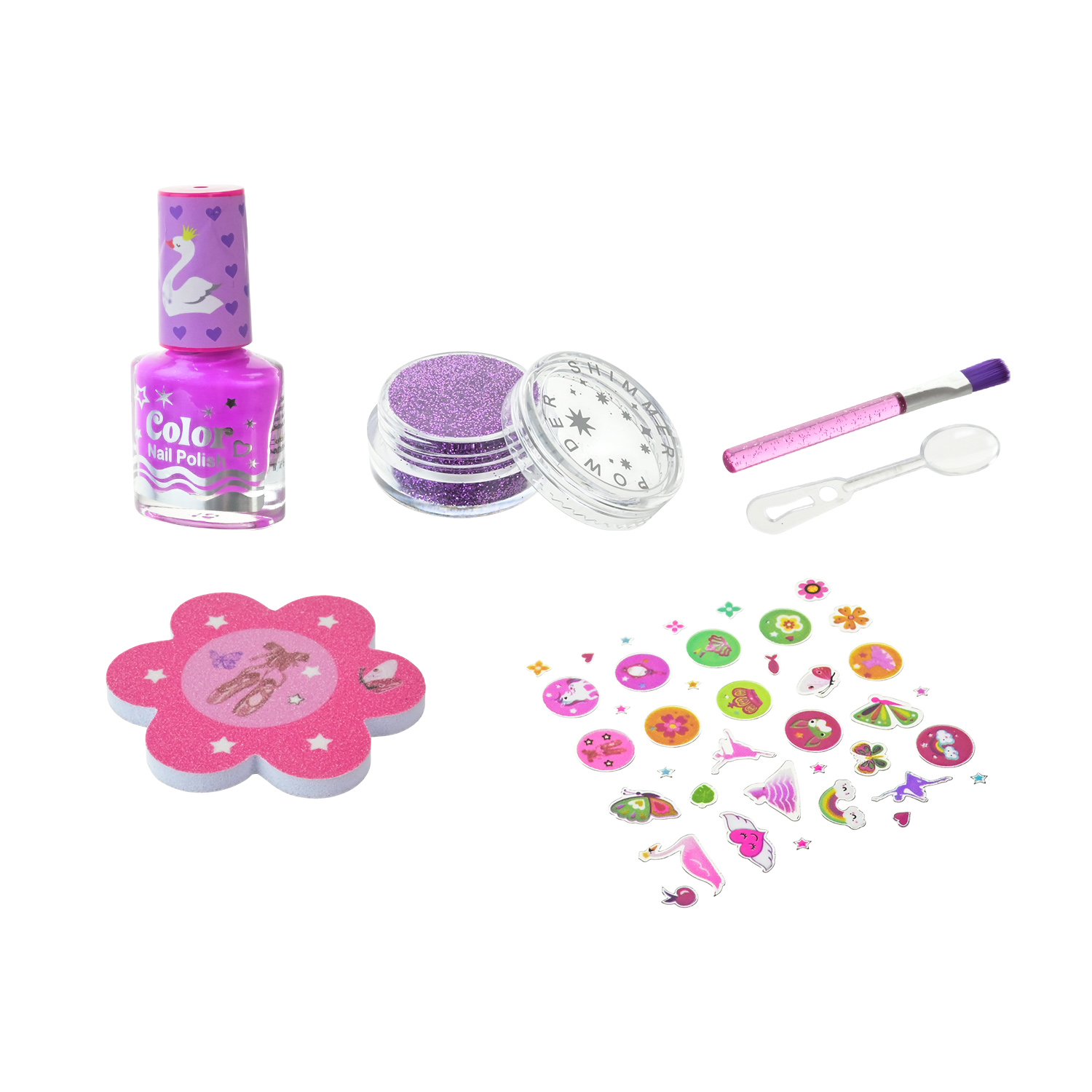 Манікюр набір арт. N01BA (48шт/8) лак на водній основі, наліпки, аксес короб.12*2,5*17 см