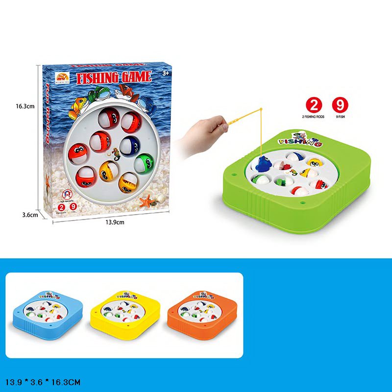 Рибалка батар. арт. AA8259 (192шт/2) 3 кольори мікс, вудка, рибки, короб. 13,9*3,6*16,3см