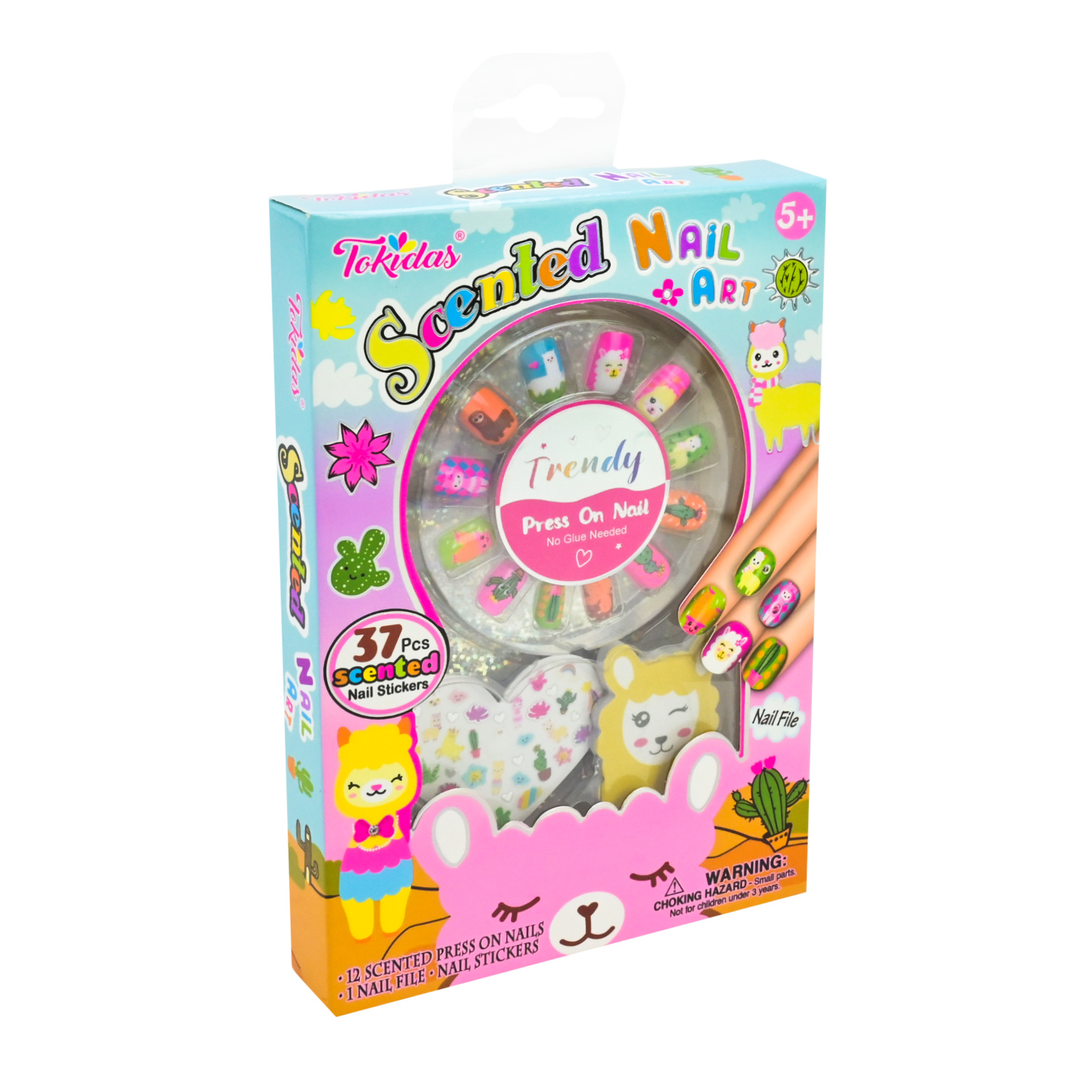 Аксесуари для дівчат арт. T08N S L (48шт/4) накладні нігті, наліпки,пилочка у короб. 13*2,5*19 см