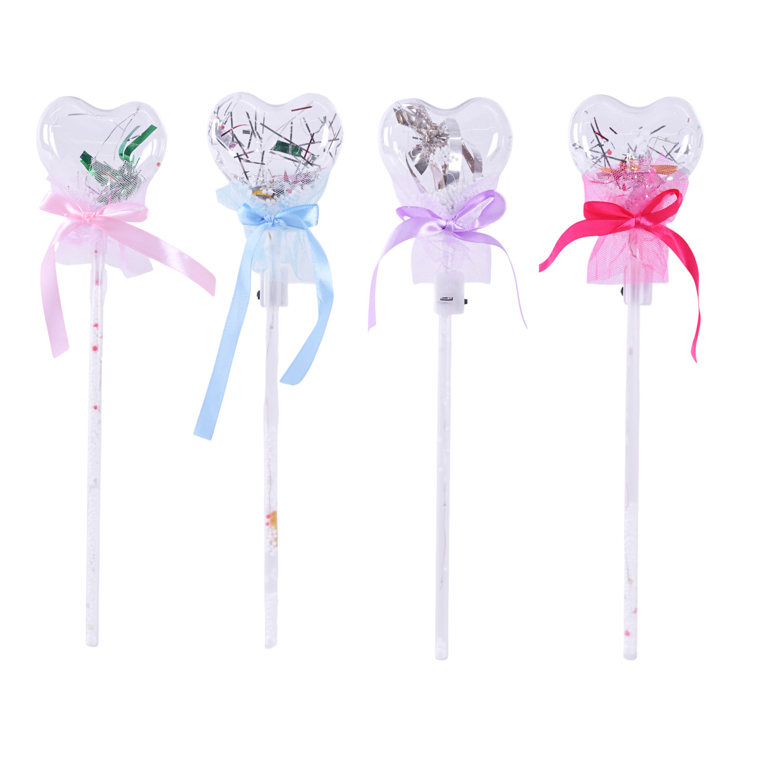 Іграшка зі світлом арт. C28405 (300шт) серце на паличці 38 см 4 кольори, р-р 36 см у пакеті 36*13*4 см