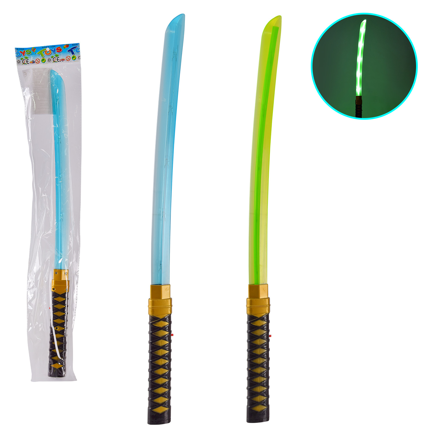 Меч арт. 011-2 (336шт/2) батар 2 кольори, світло, пакет 60 * 4 * 2,5