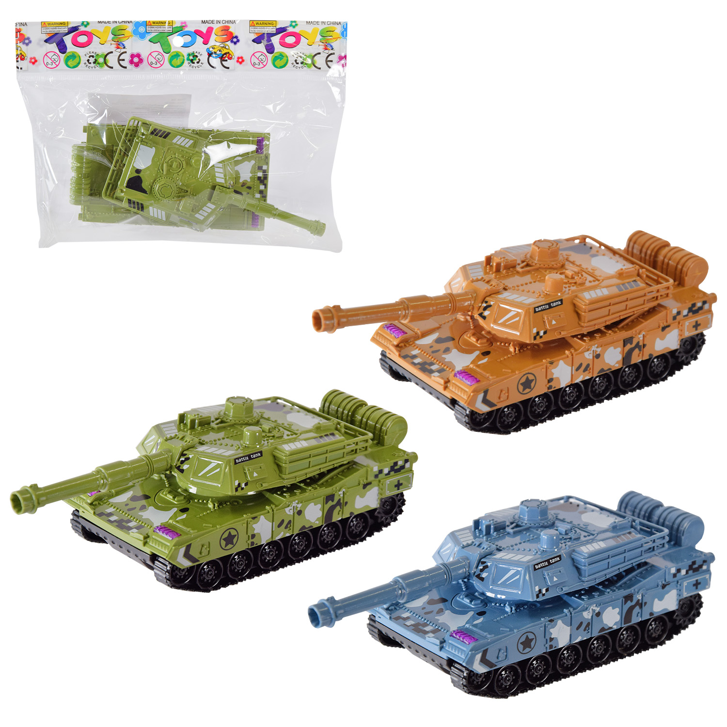 Танк арт. JW567-067 (360шт/2) 3кольори, пакет 15*5*4,5см