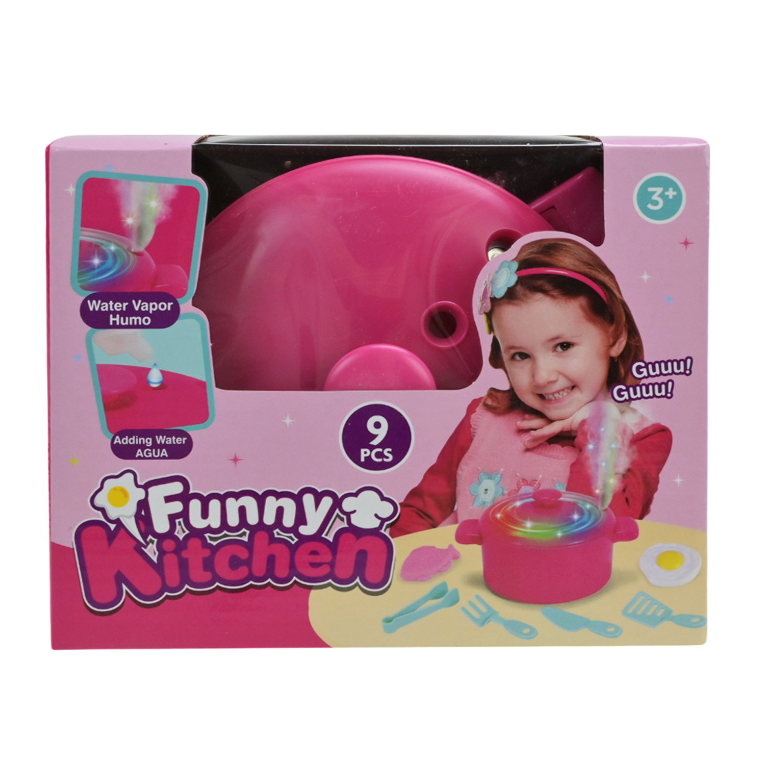 Кухня набір арт. 018-73 (96шт/2) батар. світло, звук, пара, каструля, аксес короб. 18*10*15см
