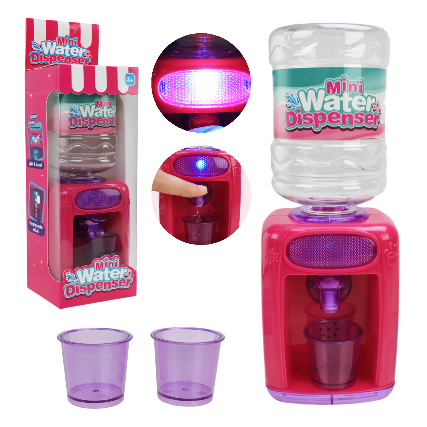 Кулер арт. 018-75 (144шт/2)  батар. світло, звук, вода тече короб. 8*8*22см